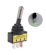 Interruptor de palanca 2 posiciones ASW-15D 3P 12V 20A con luz verde