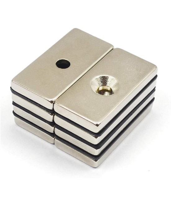 imán de neodimio rectangular con agujero