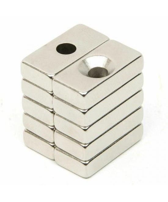imán de neodimio rectangular con agujero