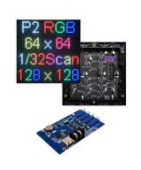 Panel LED P2 RGB 64x64 Con Controlador HD-WF4 Wifi