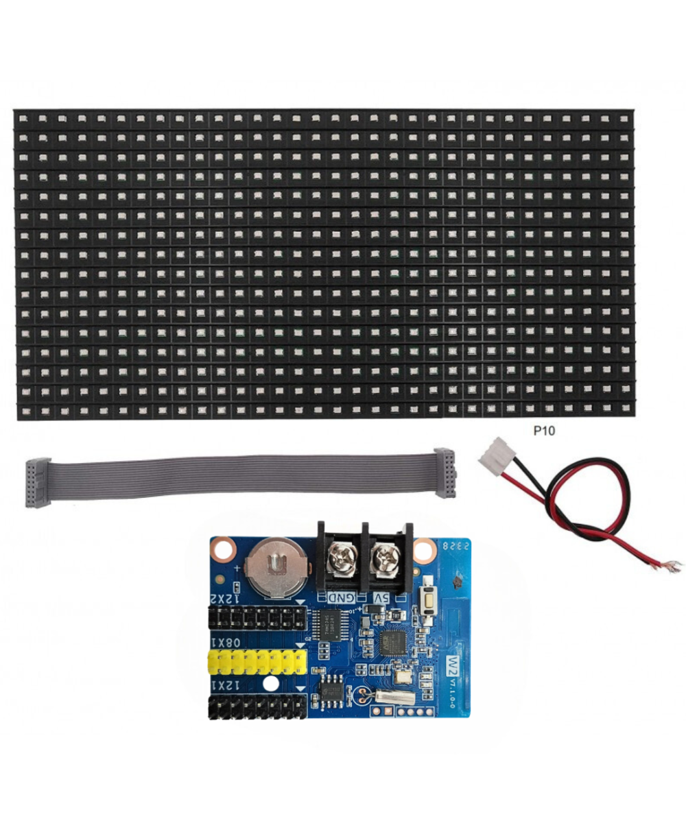 Panel LED P10 32x16 con Controlador HD-W00 Wifi