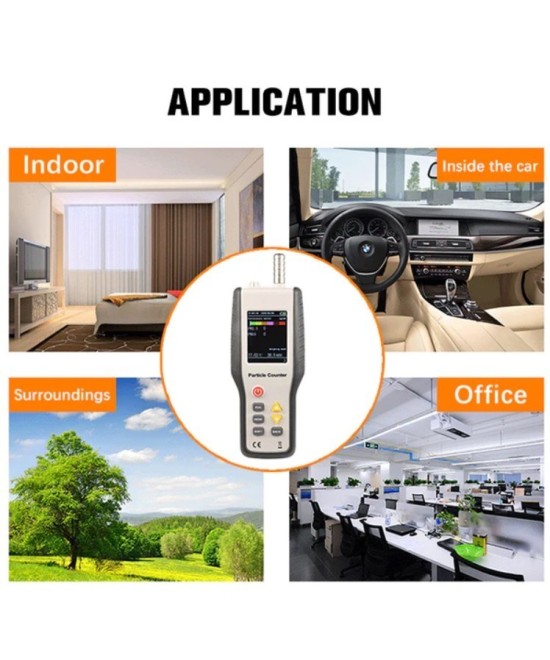 Medidor de calidad de aire (contador de particulas) recargable HTI HT-9600