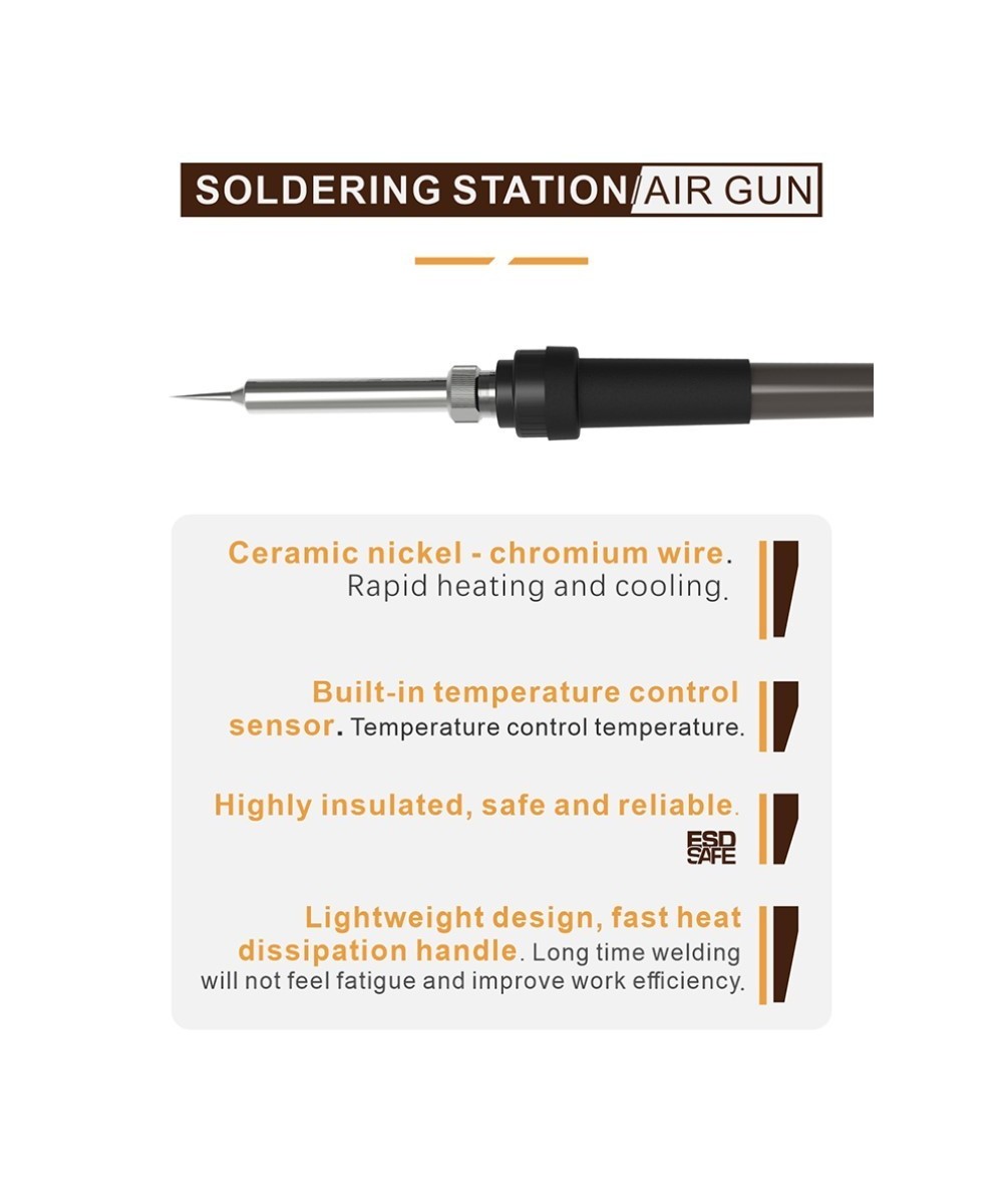 Estacion de Soldadura 2 en 1 BAKU BK-909D