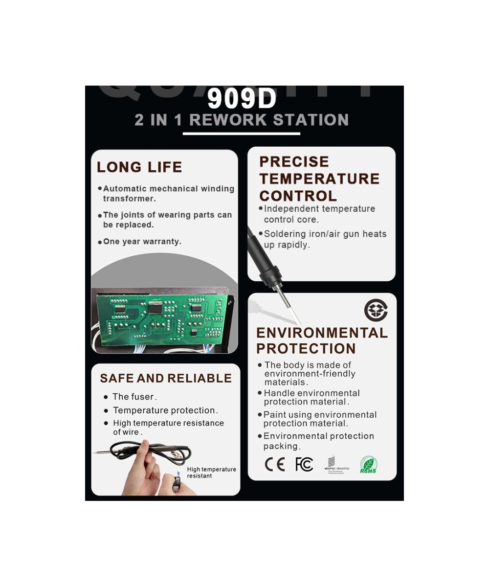 Estacion de Soldadura 2 en 1 BAKU BK-909D