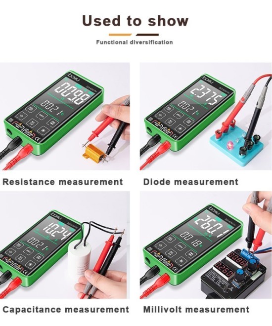 Multimetro digital recargable tactil BAKU BA-8233 PRO