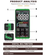 Multimetro digital recargable tactil BAKU BA-8233 PRO