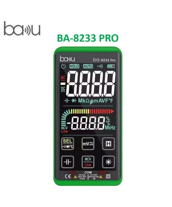 Multimetro digital recargable tactil BAKU BA-8233 PRO