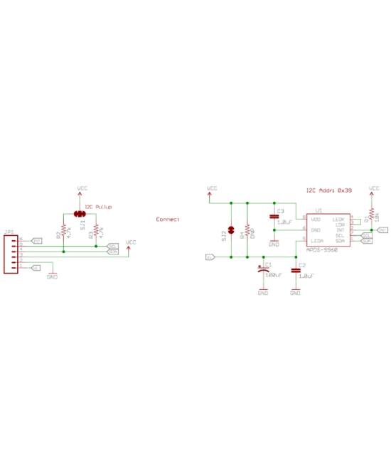 Sensor de color RGB gestos y luz ambiente APDS-9960