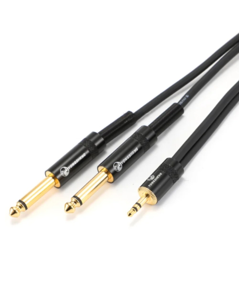 Adaptador de Audio 3.5mm Macho a 1/4 (6.35mm) Doble Macho 1.5M