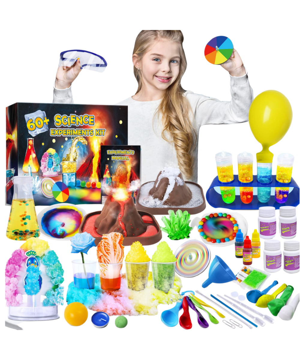 kit de 60 experimentos científicos para niños STEM