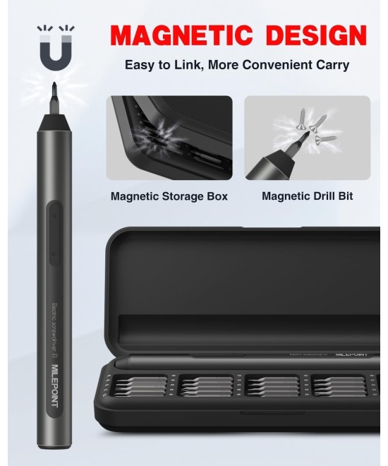 Destornillador Electrico Recargable de Precisión 25 en 1