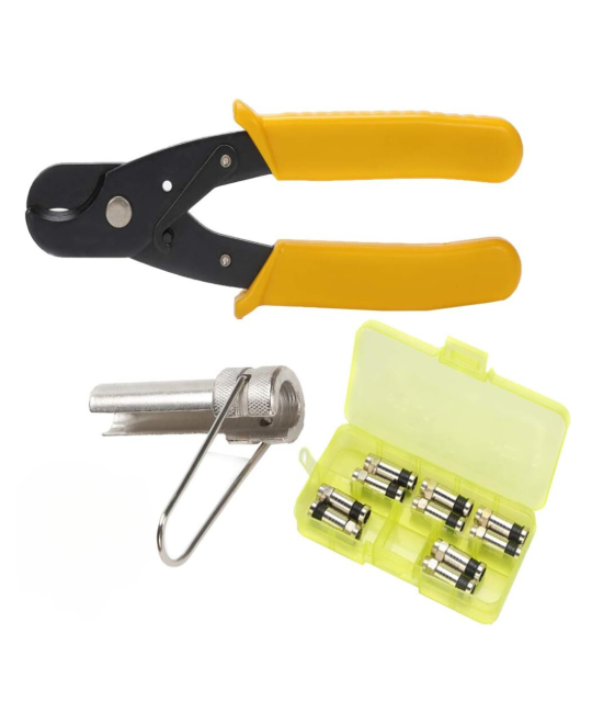 Kit de crimpadora de cables coaxiales