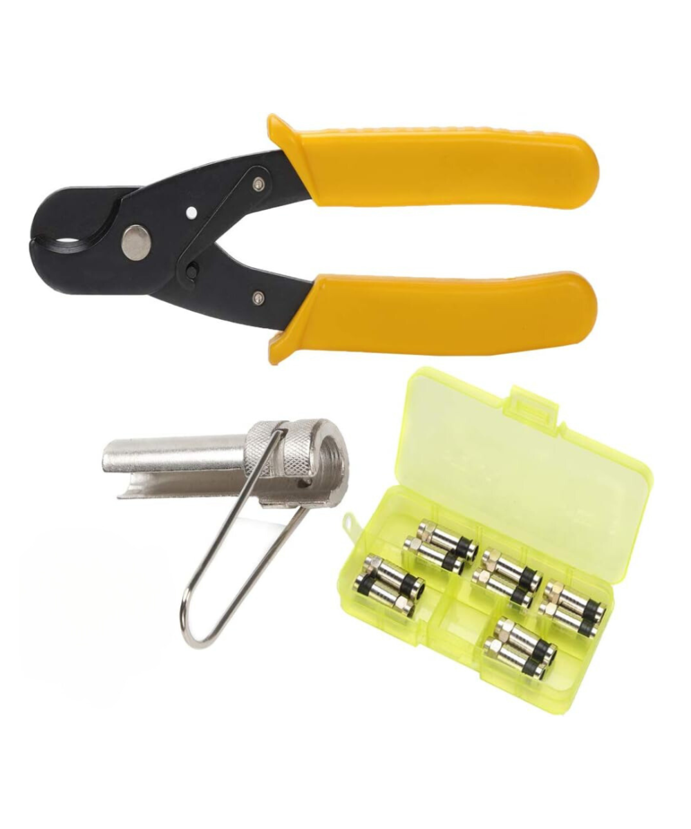 Kit de crimpadora de cables coaxiales