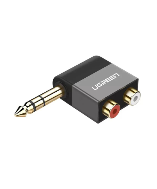 Convertidor de Audio de 6.35mm Estéreo Macho a 2RCA Hembra UGREEN