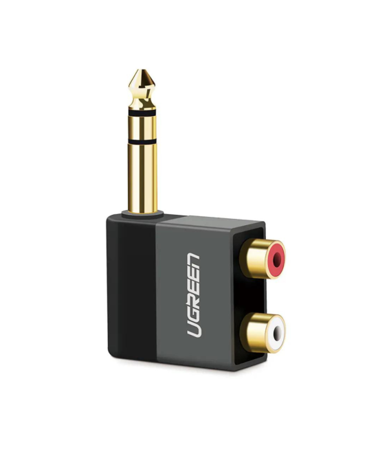 Convertidor de Audio de 6.35mm Estéreo Macho a 2RCA Hembra UGREEN