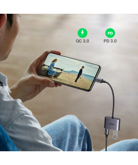 Convertidor USB-C a USB3.0 + PD UGREEN