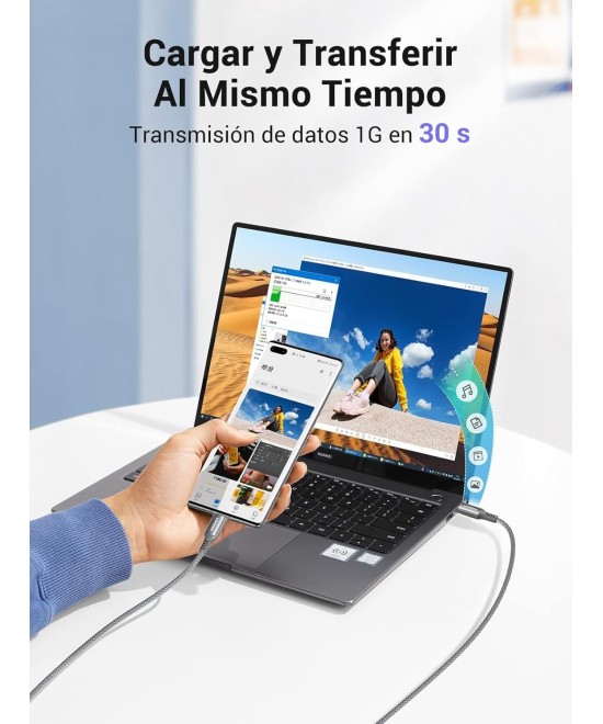 Cable de carga rapida 100W PD USB-C A USB-C UGREEN