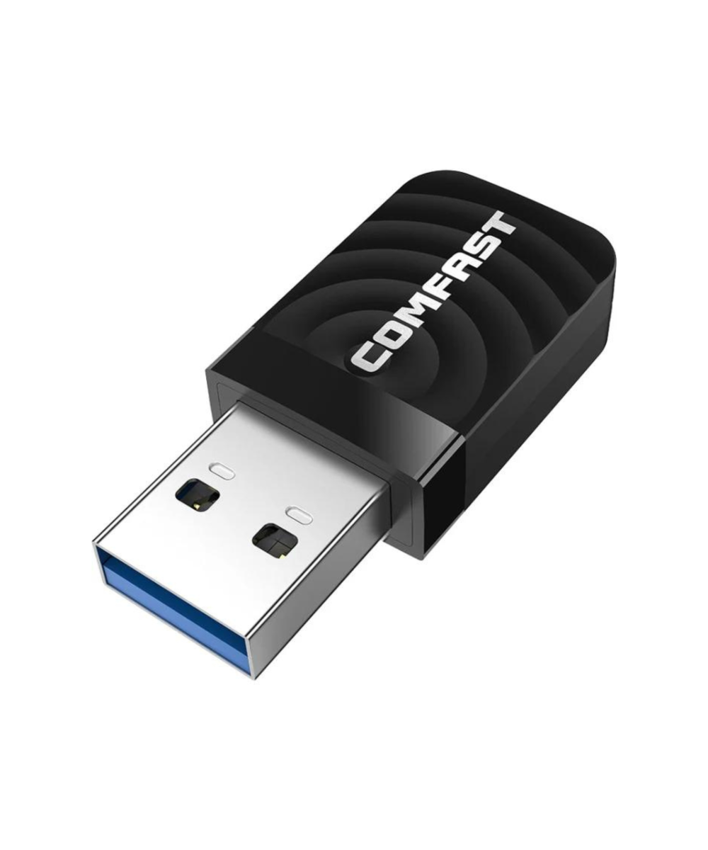 Adaptador WiFi Mini USB de Doble Banda 1300 Mbps COMFAST CF-812AC