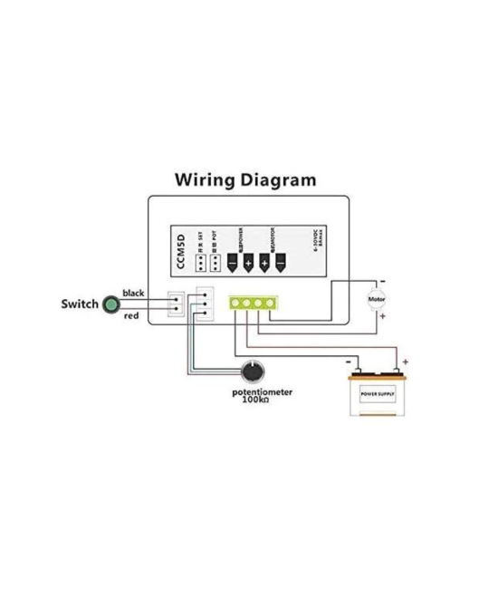 Controlador de velocidad motor PWM con pantalla 6/12/24V