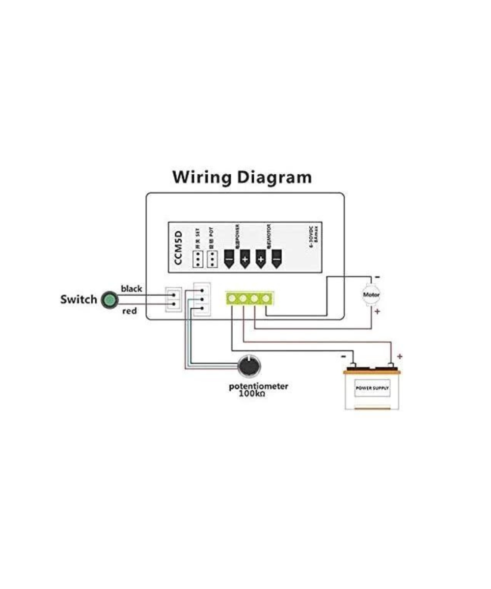 Controlador de velocidad motor PWM con pantalla 6/12/24V