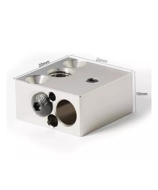 Bloque de aluminio para impresora 3D CR10 20x20x10mm