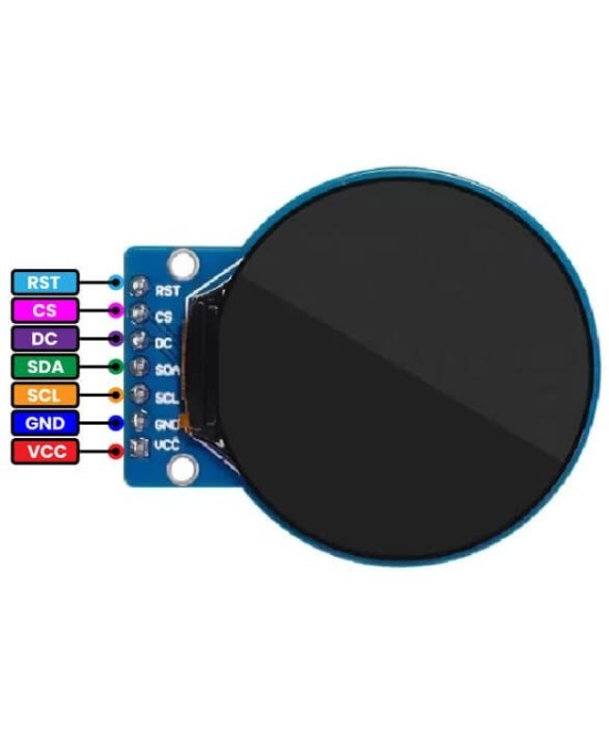 Pantalla TFT LCD circular de 1.28 pulgadas GC9A01