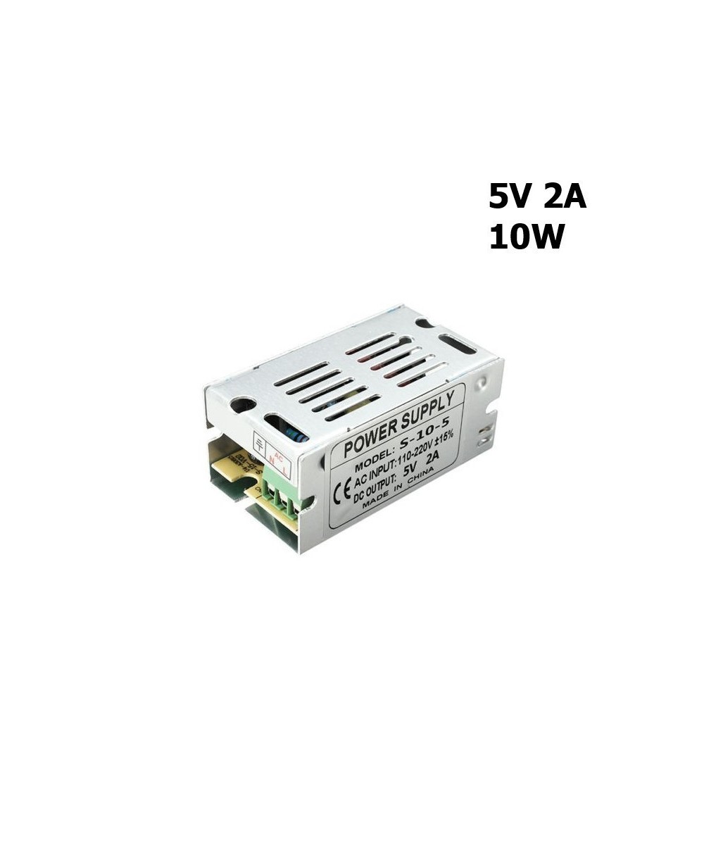 Fuente de energia conmutada 5V 2A - 5A 10W- 25W metalica cuadrada