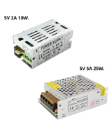Fuente de energia conmutada 5V 2A - 5A 10W- 25W metalica cuadrada