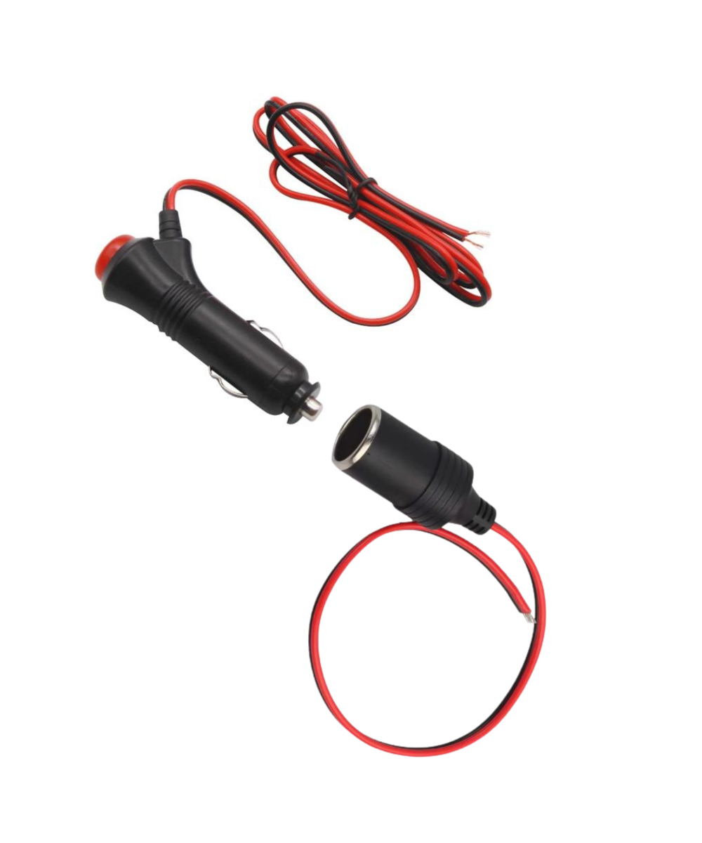 Conector para cigarrera 12V 10A Max 120W Hembra - Macho