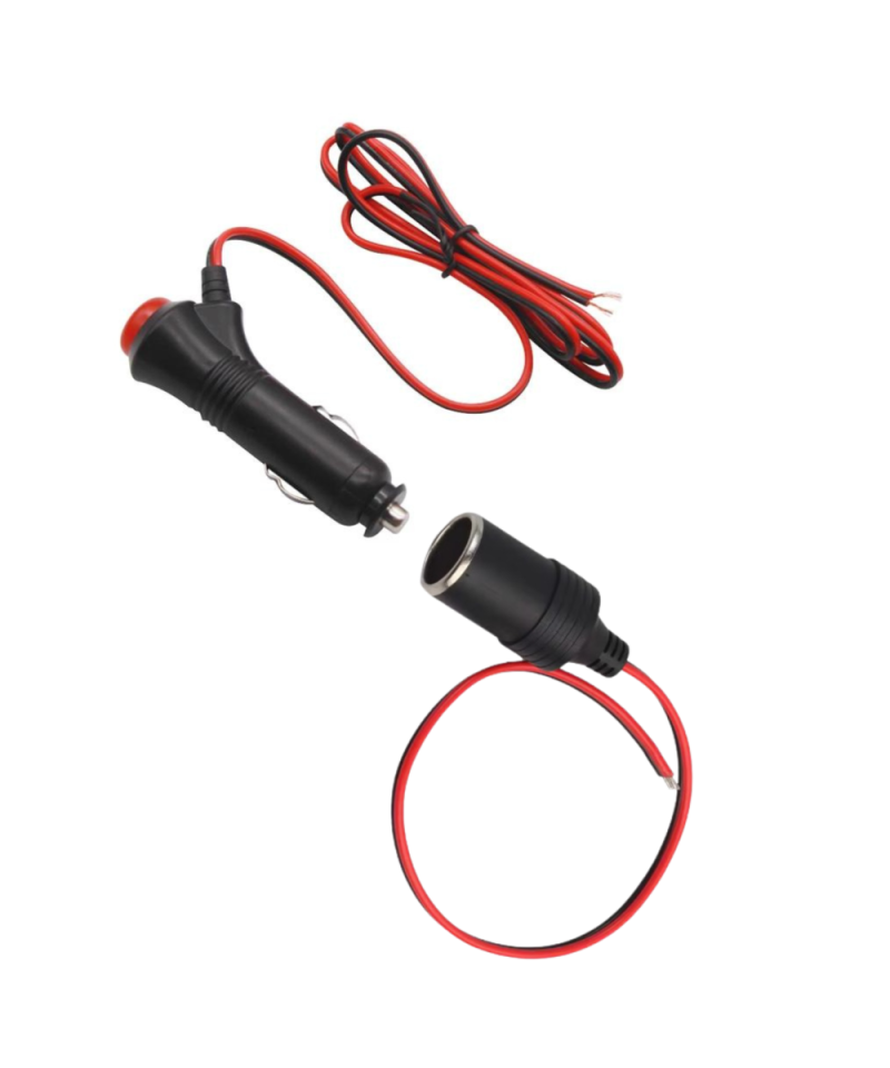 Conector para cigarrera 12V 10A Max 120W Hembra - Macho