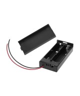 Contenedor para baterias 18650 2 espacios con interruptor y tapa