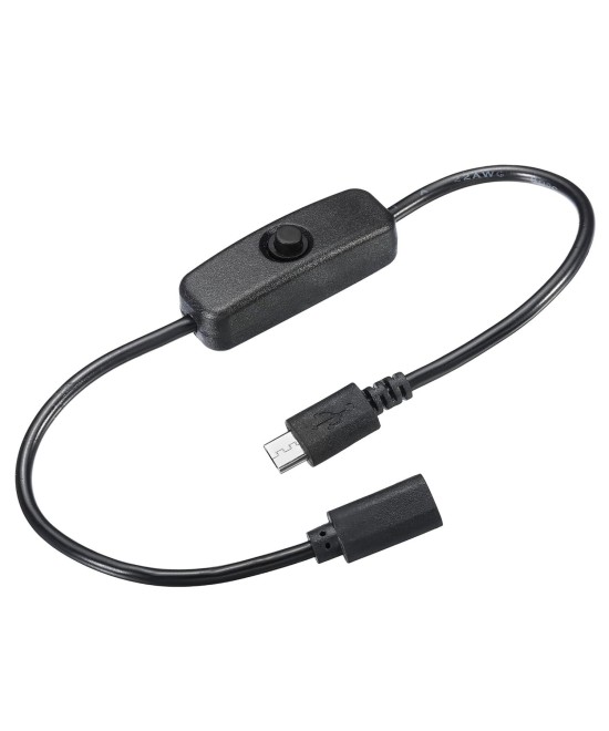 Extension USB-C / Micro USB con interruptor para fuente de Raspberry