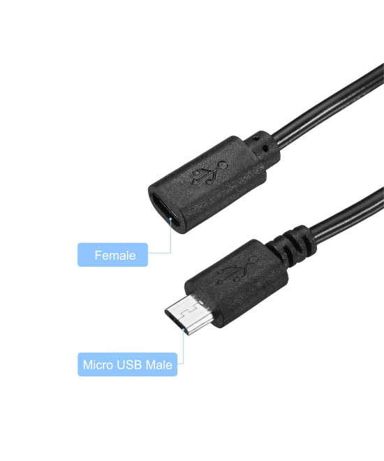 Extension USB-C / Micro USB con interruptor para fuente de Raspberry