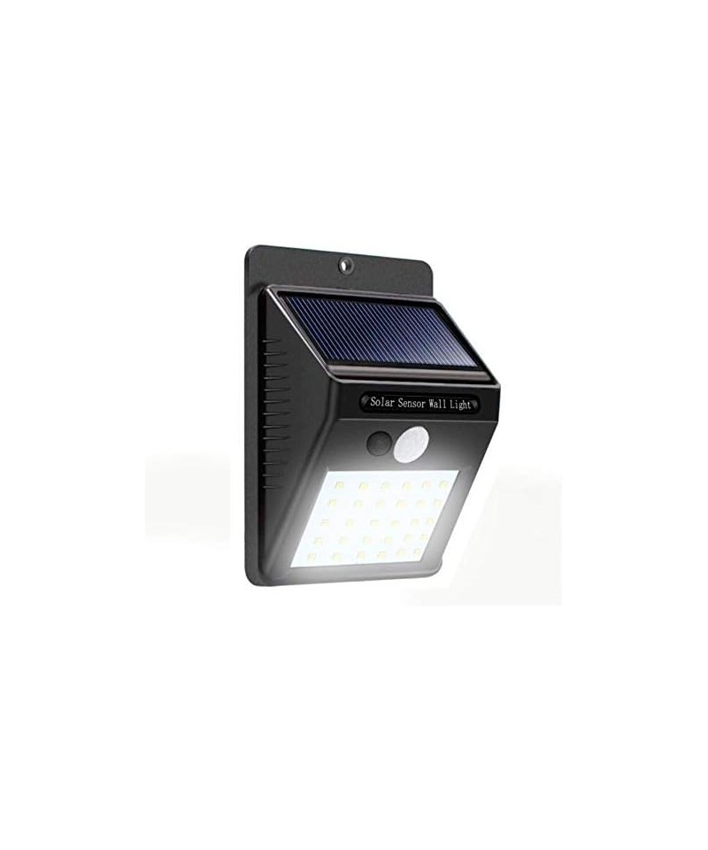 Lampara solar con sensor de movimiento 30LEDs 40W vertical y horizontal