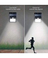 Lampara solar con sensor de movimiento 30LEDs 40W vertical y horizontal