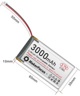 Bateria tipo LiPo recargable 3.7V 1000 - 3000mah conector JST 1.25mm