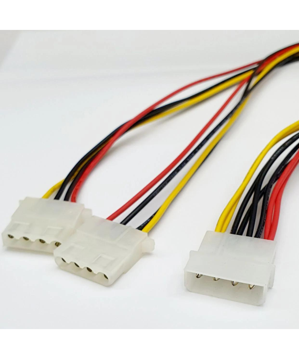 separador de cable energia sata 4 pines 3 salidas