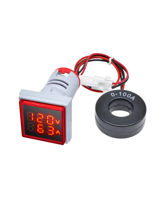 Mini indicador de voltaje y amperaje AC50-500V 0-100A