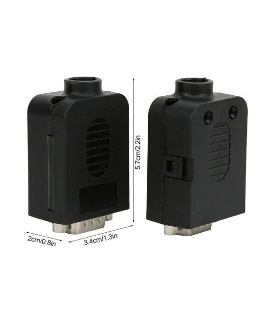 Conector DB9 macho con tornillos