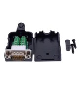 Conector DB9 macho con tornillos