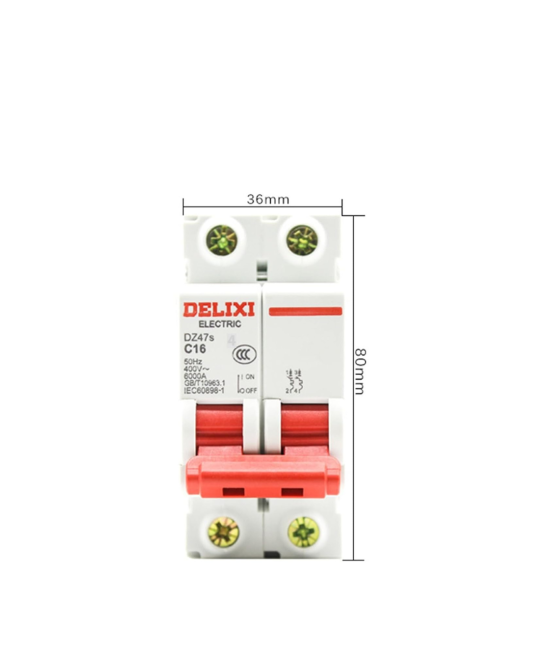 Interruptor disyuntor 2 polos 25A - 63A DELIXI