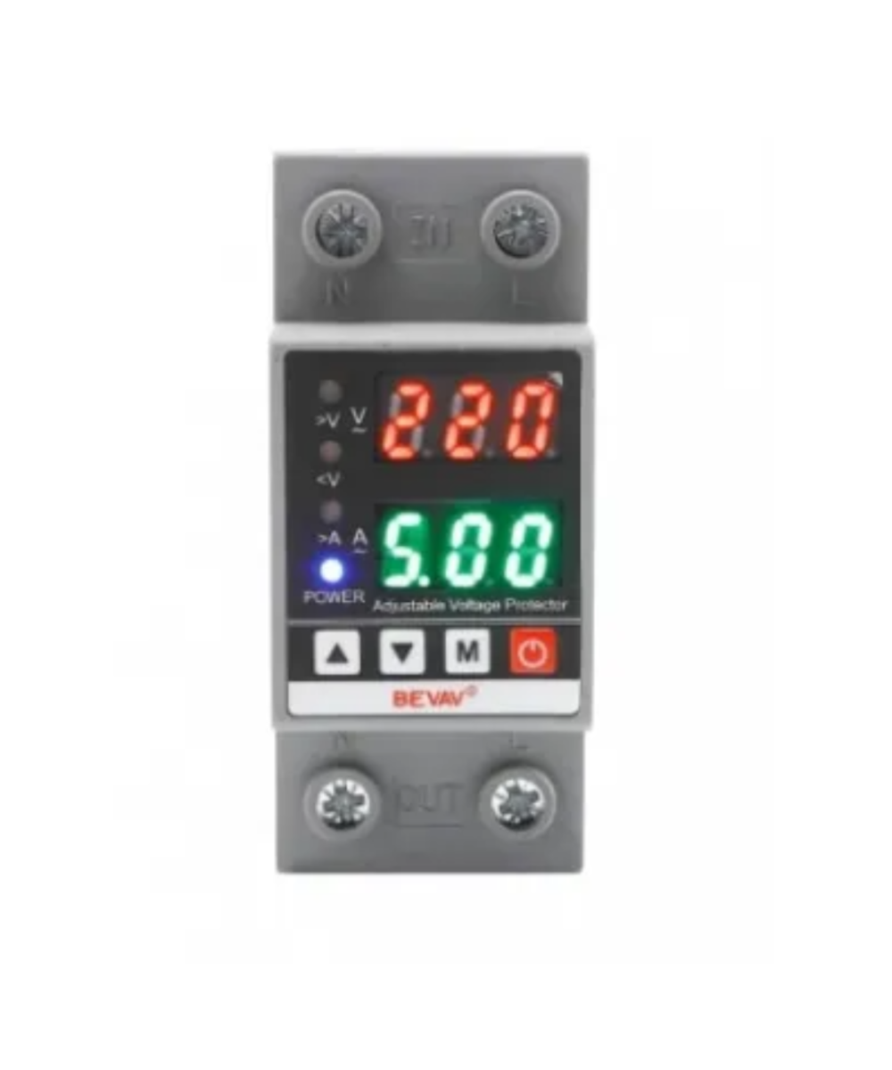 Monitor y protector monofasico 2P / trifasico 4P 63A 220V AC bajo y alto voltaje / amperaje