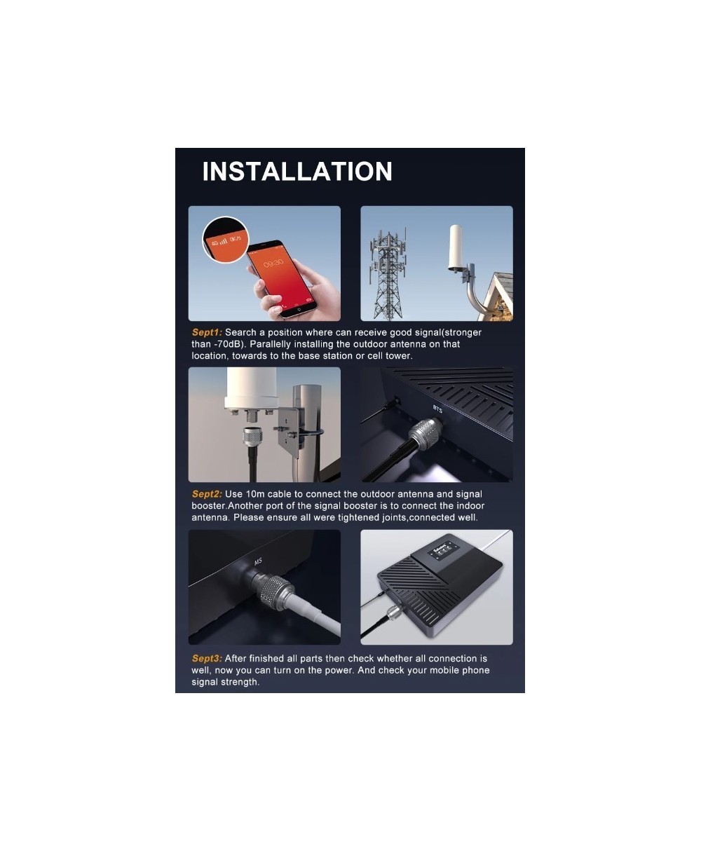 amplificador de señal celular 2G/3G/4G TIGO y Claro, 850/1900/1700/2100MHz LINTRATEK HLT-CGD20B