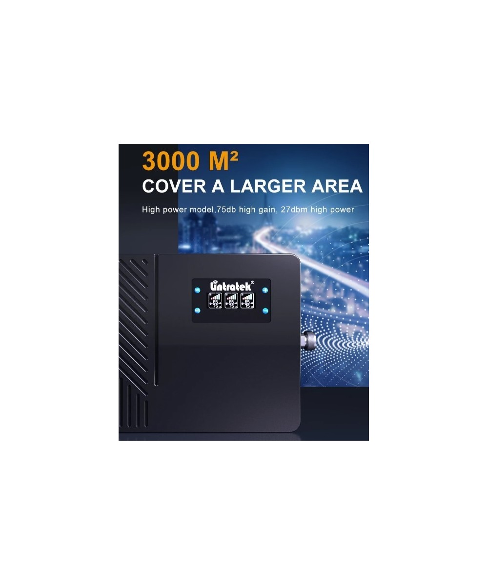 amplificador de señal celular 2G/3G/4G TIGO y Claro, 850/1900/1700/2100MHz LINTRATEK HLT-CGD20B