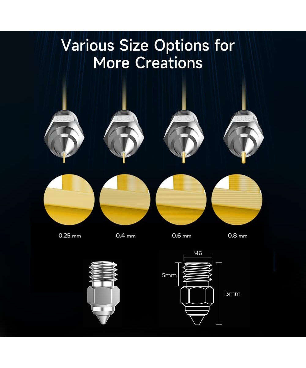 Set de 8 Boquillas para filamento CREALITY