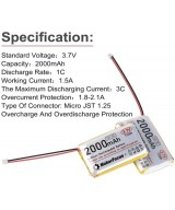 Bateria tipo LiPo recargable 3.7V 1000 - 3000mah conector JST 1.25mm