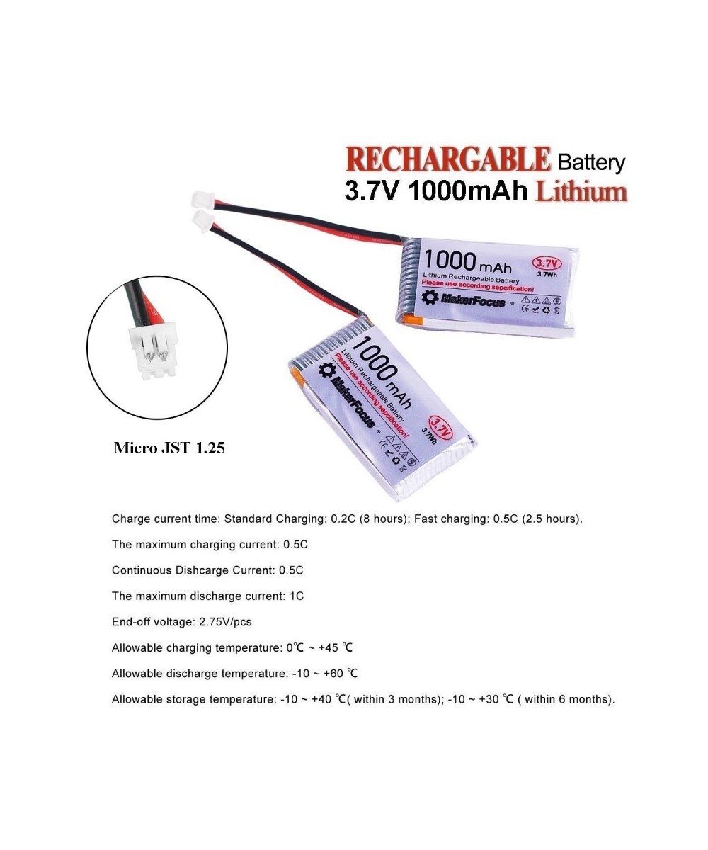Bateria tipo LiPo recargable 3.7V 1000 - 3000mah conector JST 1.25mm