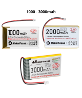 Bateria tipo LiPo recargable 3.7V 1000 - 3000mah conector JST 1.25mm