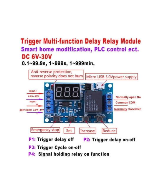 Modulo rele 1 canal con pantalla JZ-801