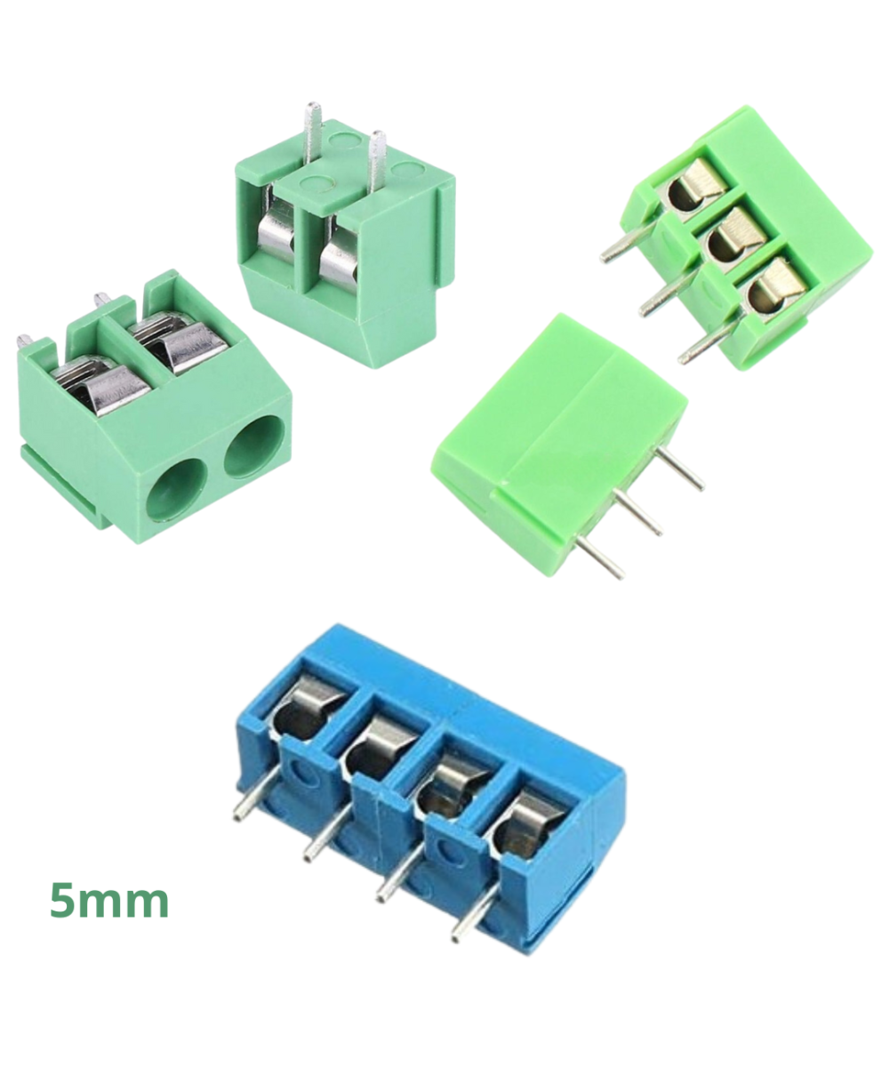 Terminal/ conector tipo bloque para PCB 2-3-4 pines 5mm (4U)